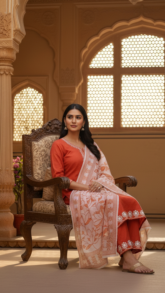 Everyday Comfort Cotton Kurta Set for Women