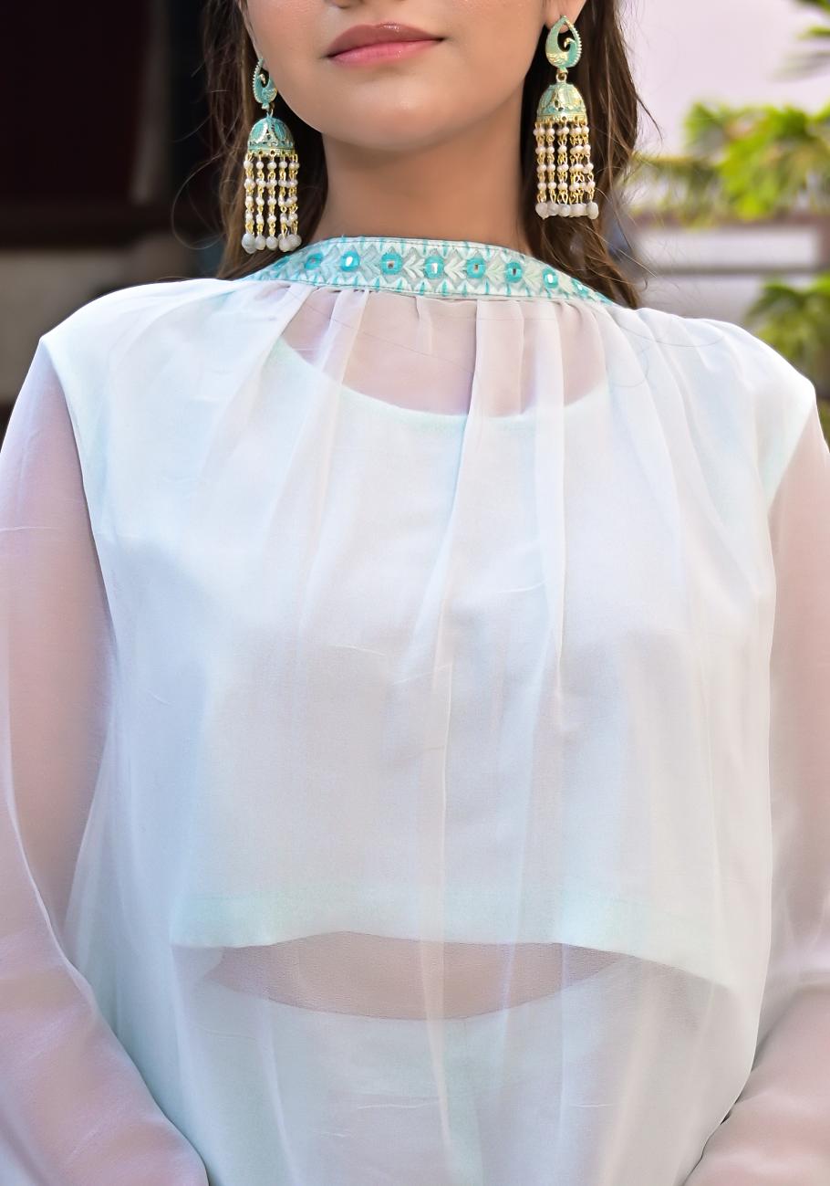 Stylish Crop Top and Dupatta Set | | Shop stylish women's clothing online at Label Flavia |