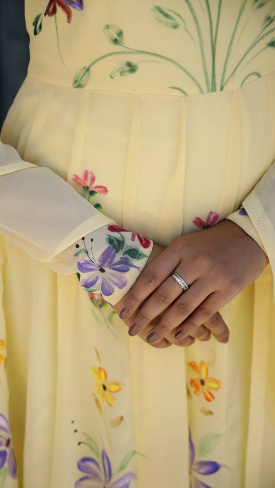 Georgette Anarkali Kurta & Dupatta Set with Hand-Painted Brush Work – Elegant Festive Wear | | Shop stylish women's clothing online at Label Flavia |