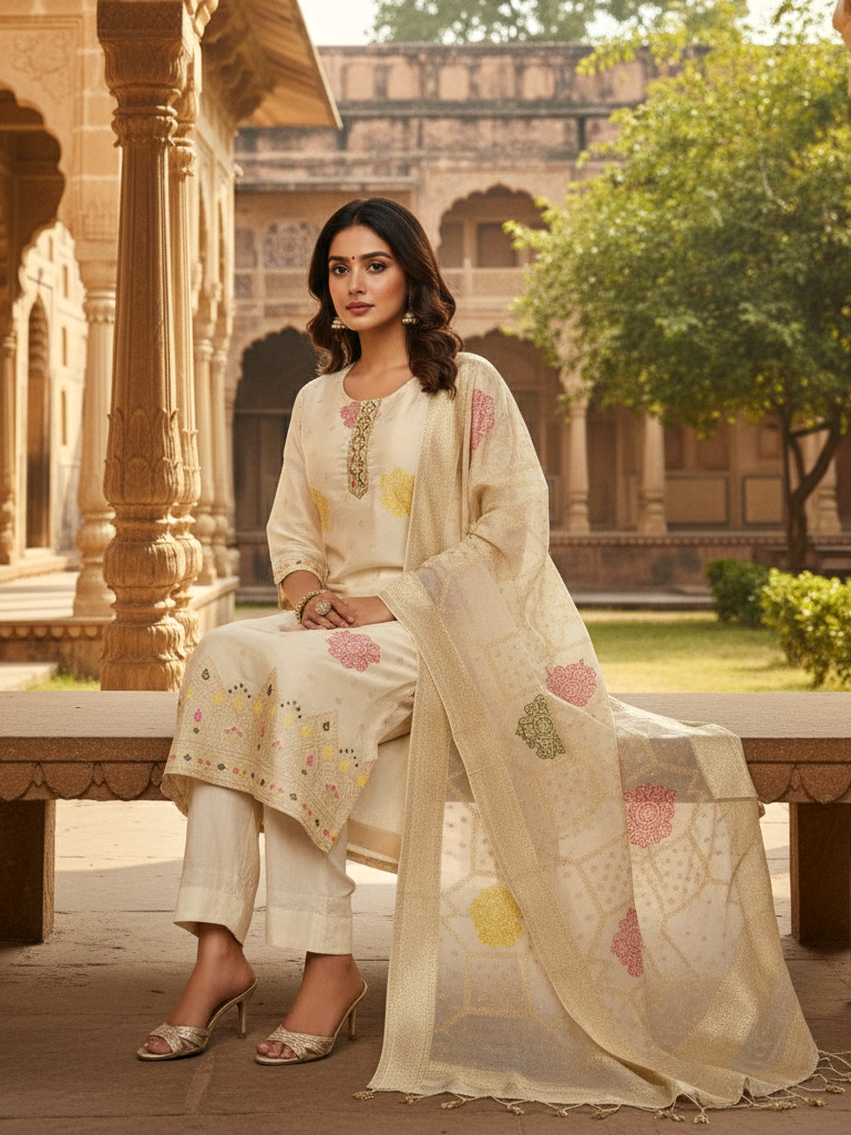 Grand Heritage Embroidered Dupatta Set – Heavy Range Collection