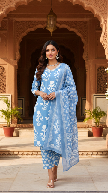Handcrafted Cotton Kurta Set for Everyday Elegance