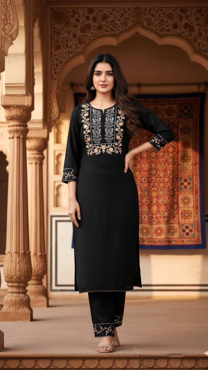 Soft Cotton Kurta Pant Co-ord Set