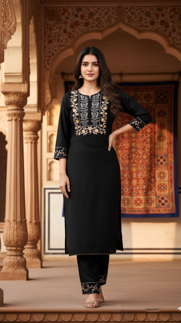 Soft Cotton Kurta Pant Co-ord Set