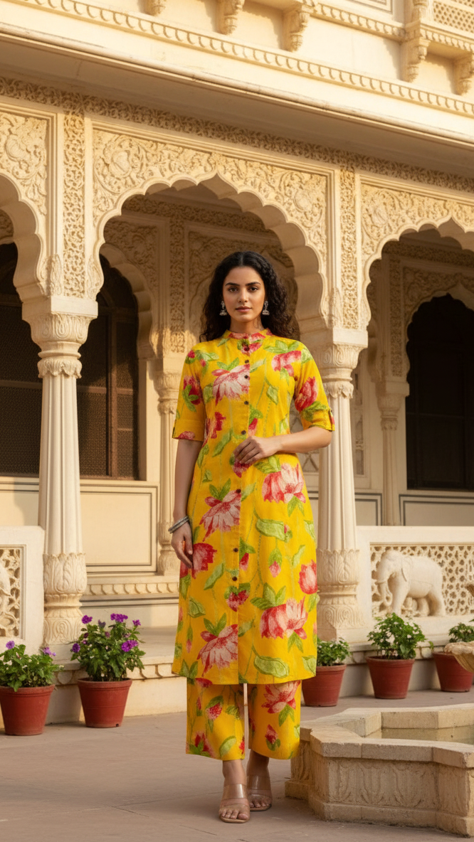 Handcrafted Cotton Kurta Set – Simple & Stylish
