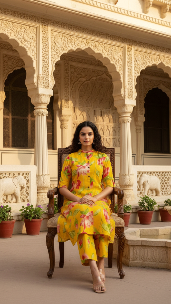 Handcrafted Cotton Kurta Set – Simple & Stylish