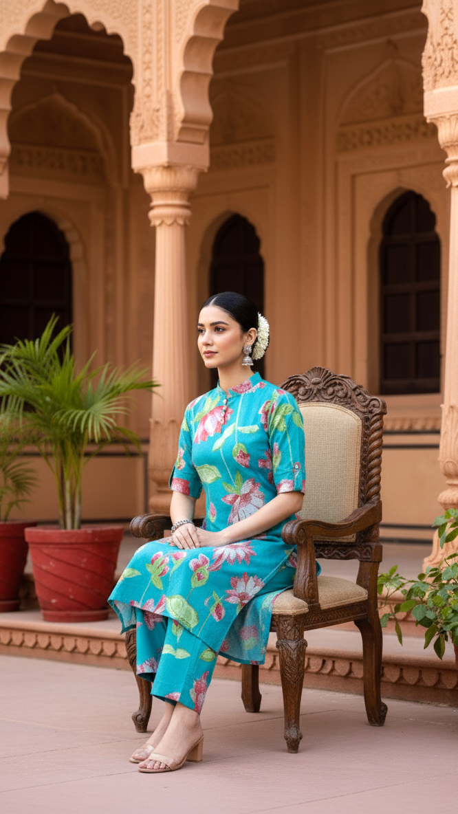 Everyday Comfort Cotton Kurta Pant Set