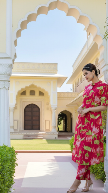 Pure Cotton Printed Kurta with Matching Pants