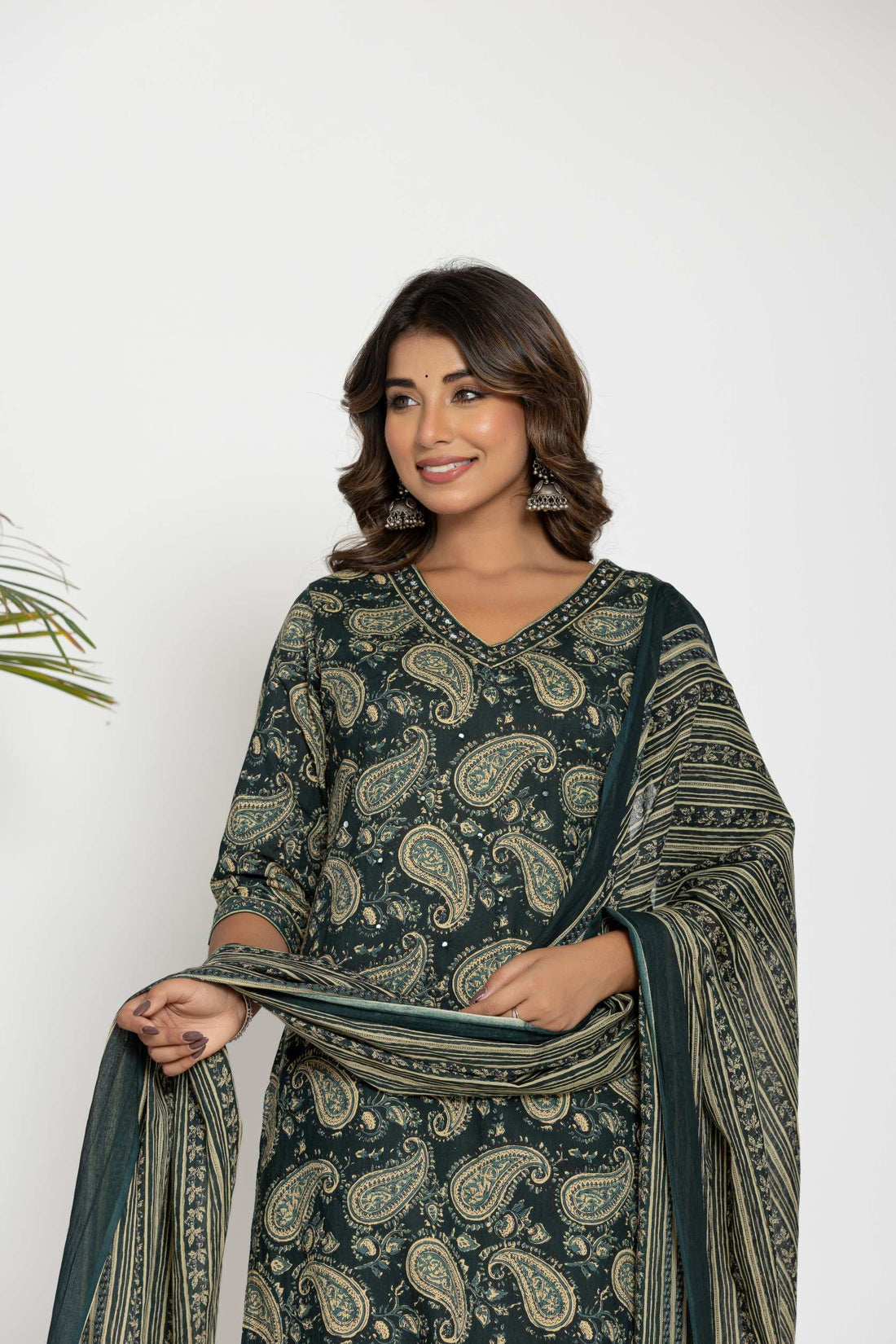 Elegant Cotton Printed Kurta Set with Dupatta