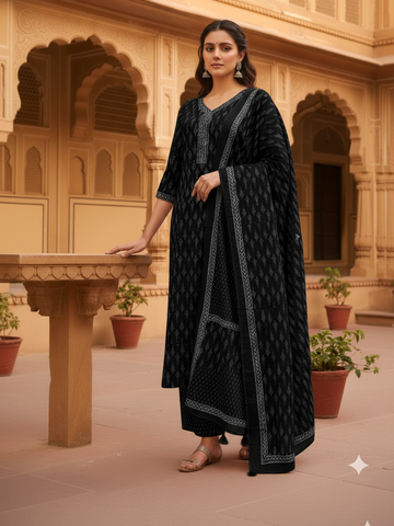 Chic Cotton Kurta Ensemble – Comfort Meets Elegance