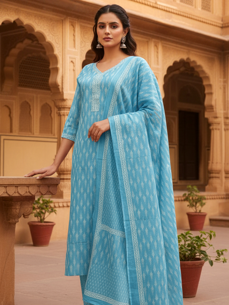 Soft Cotton Kurta Set – Perfect for Daily Wear