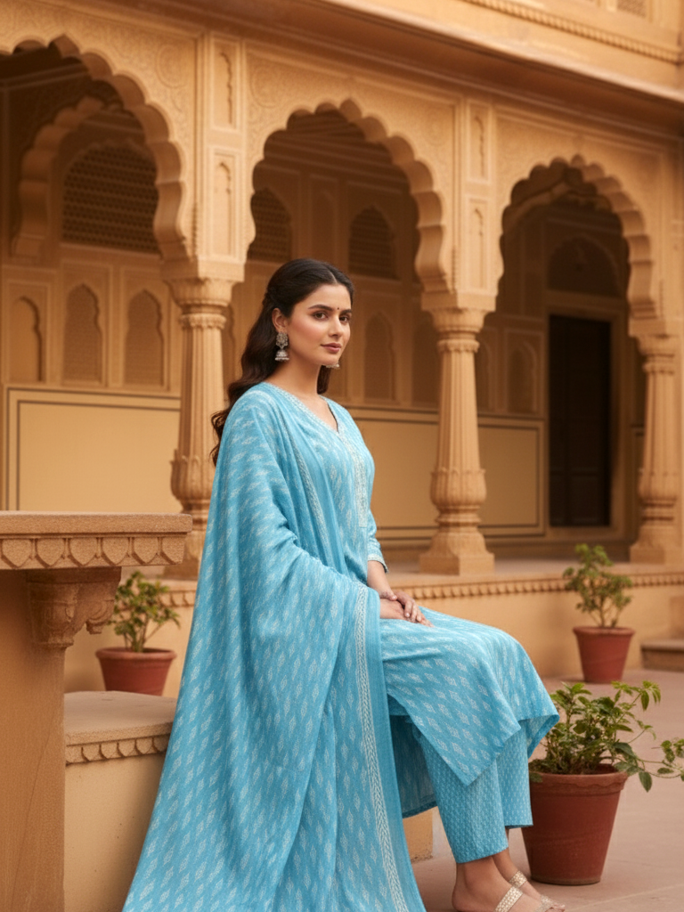 Soft Cotton Kurta Set – Perfect for Daily Wear