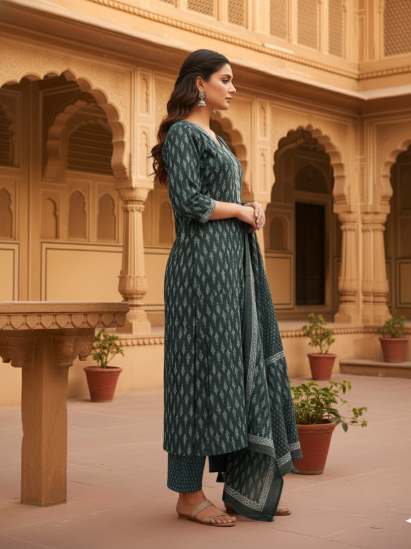Handcrafted Cotton Kurta Set – Breezy & Beautiful
