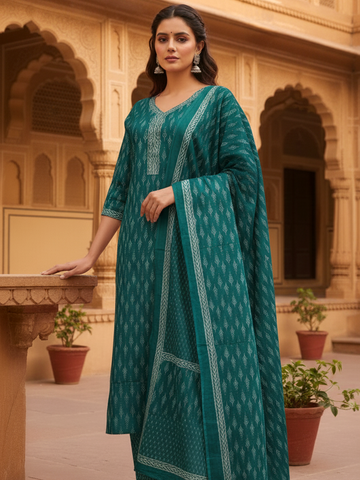 Classic Cotton Kurta with Pants – Effortless Grace