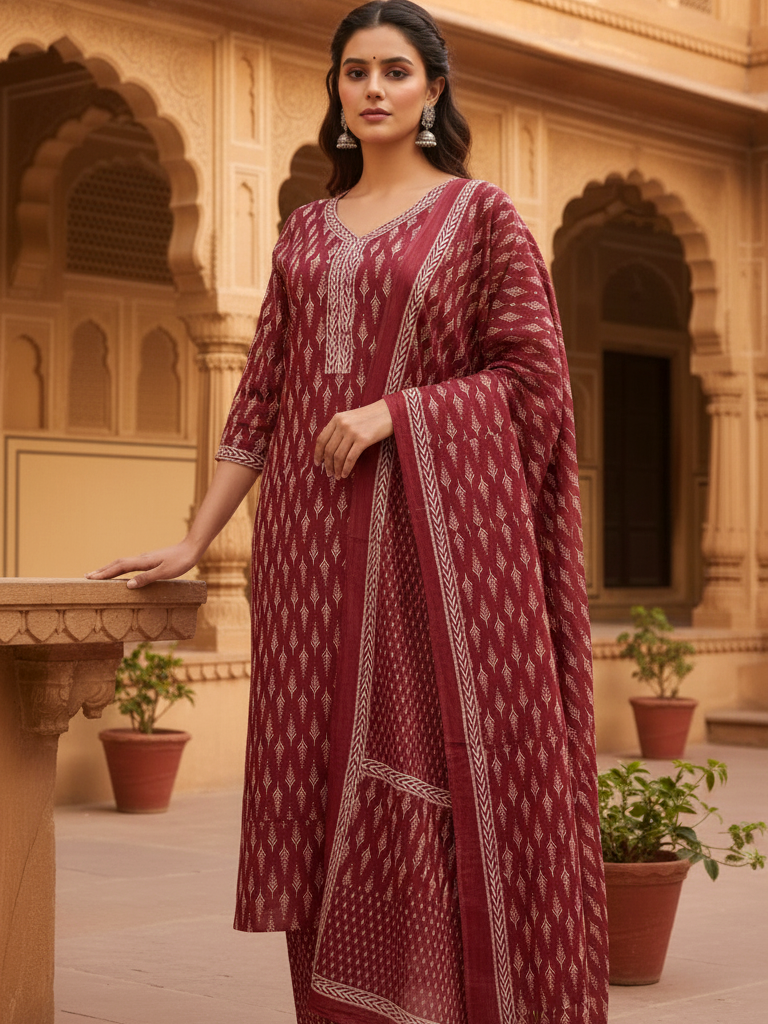 Everyday Elegance Cotton Kurta Set for Women