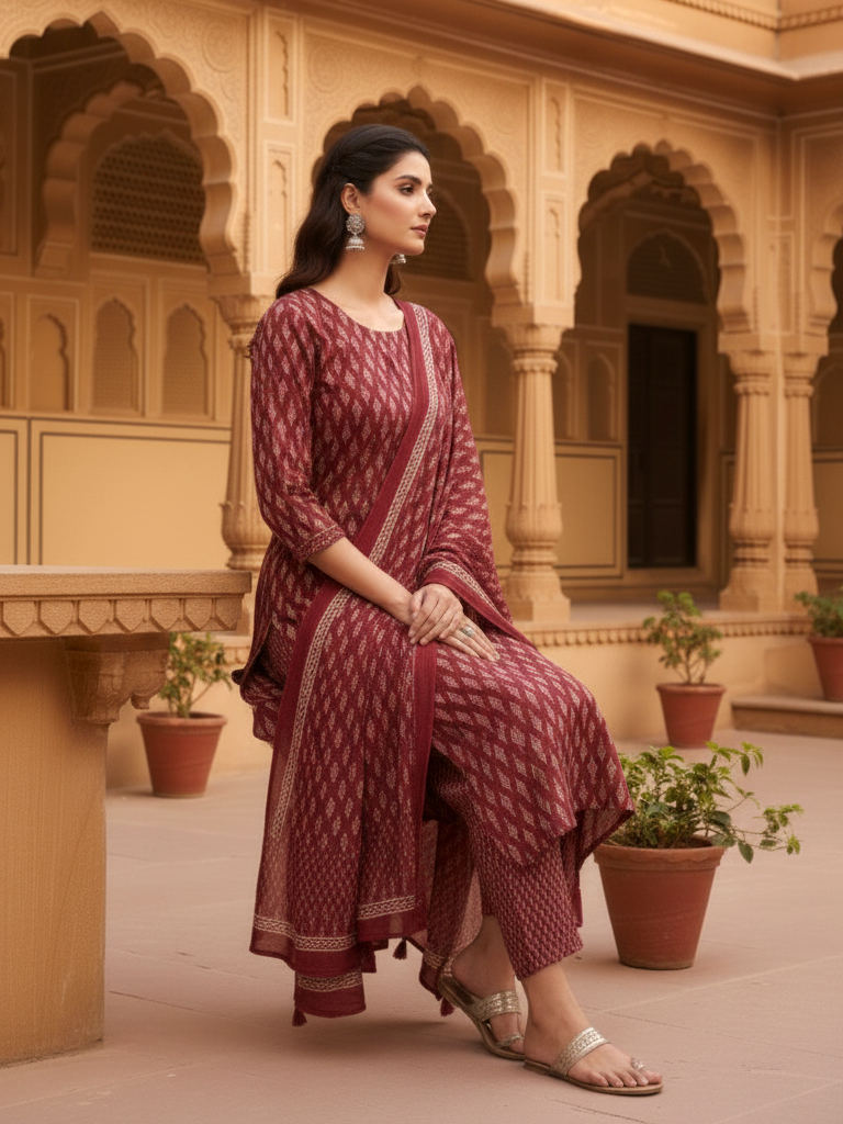 Everyday Elegance Cotton Kurta Set for Women