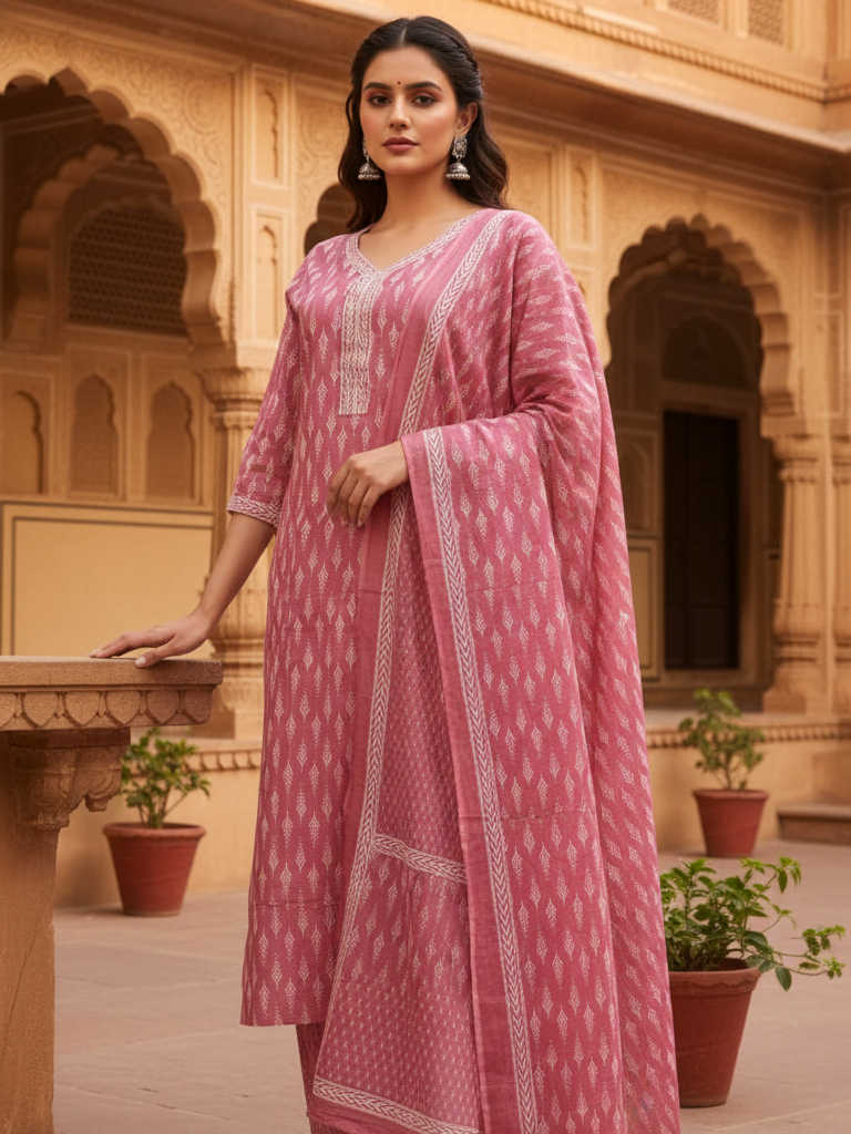 Pure Cotton Kurta Set – Timeless Comfort & Style